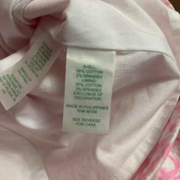 Lilly Pulitzer MacFarlane Flamingo Pink Shift Dress Seashell Sz 00 EUC - Picture 9 of 11